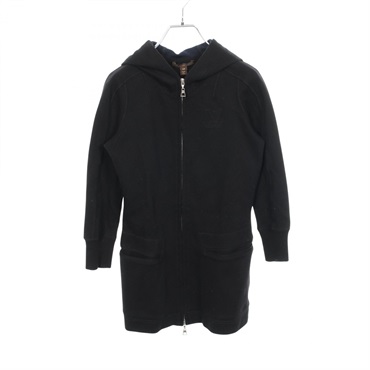 LOUIS VUITTON LV logo Hoodie #XS cashmere cotton Black Used Women
