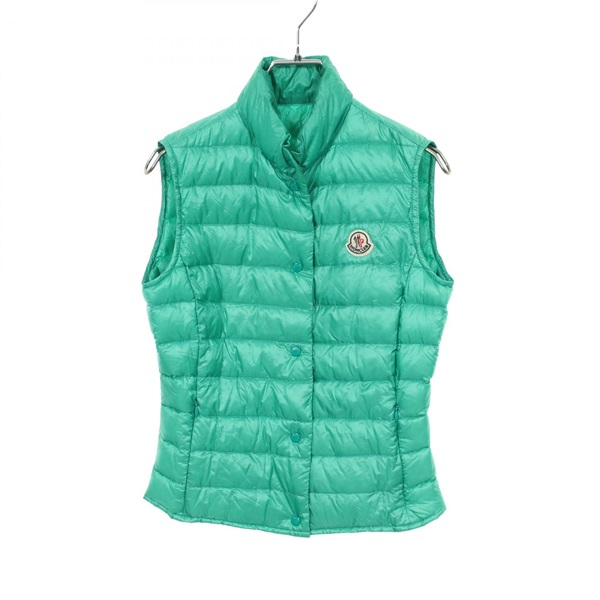 MONCLER LIANE Down Vest 483099 Nylon Green Used Women size 00