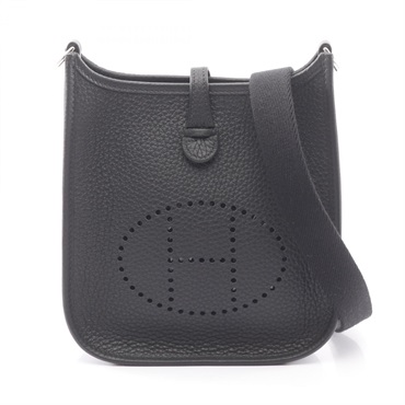 HERMES Evelyne TPM Shoulder crossbody Bag G Taurillon Clemence Black Used SHW