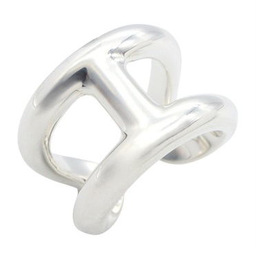 HERMES Osmoz GM Ring Silver925 Silver Used women US size 7 #55