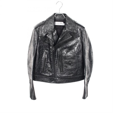 Christian Dior Riders Jacket Coat 425V02AL244 leather Black Used mens #36
