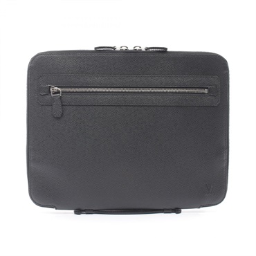 LOUIS VUITTON Vladimir Bag Briefcase M32612 Taiga leather Black Ardoise Used LV
