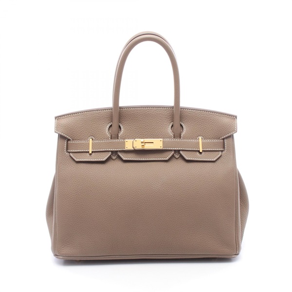 HERMES Birkin 30 Handbag Togo leather Gray Etoupe Grey GHW Used D