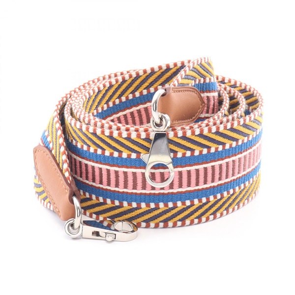 HERMES Bandouliere Sangle Caval Shoulder strap canvas leather multicolour used