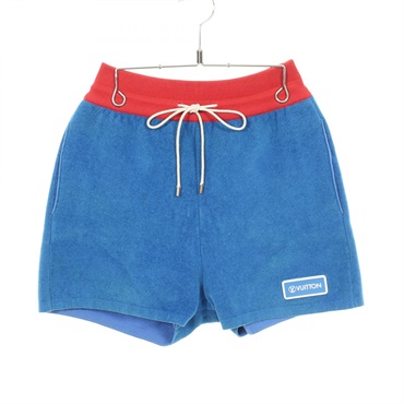 LOUIS VUITTON logo Pants Shorts RW212W FN9 FLKP05 wool cotton silk Blue Used #S