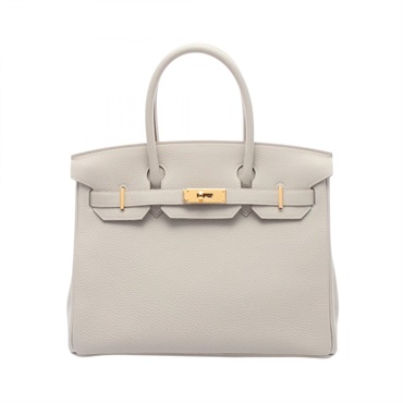 HERMES Birkin 30 Handbag U Togo leather Pearl grey Used Women GHW