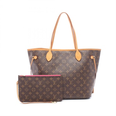 LOUIS VUITTON Neverfull MM Shoulder Tote Bag M41178 Monogram canvas leather Used