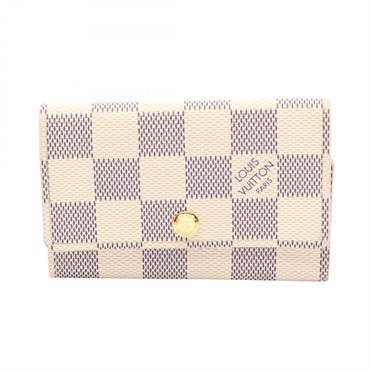 LOUIS VUITTON Multicles 6 Key holder N61745 Damier Azur canvas White Used LV