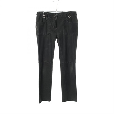 CHANEL COCO Mark Pearl Button Skinny Jeans Pants #38 P43682V32195 cotton Used CC