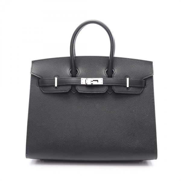 HERMES Birkin 25 Handbag B Epsom leather Black Used Women SHW