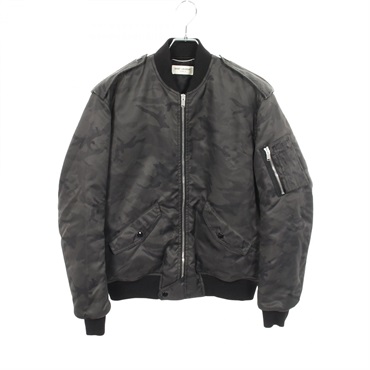 SAINT LAURENT PARIS Camouflage Zippy Blouson Nylon Green Black Used mens size 44