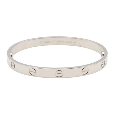 CARTIER Love Bracelet Bangle B6035417 18KWG White Gold Used Women