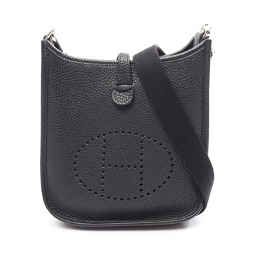 HERMES Evelyne Amazon TPM Shoulder crossbody Bag Y Taurillon Clemence black SHW