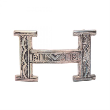 HERMES Touareg H-belt buckle SV925 Silver Used unisex