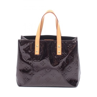 LOUIS VUITTON Lead PM Tote Handbag M91993 Vernis leather Purple Amarante Used LV