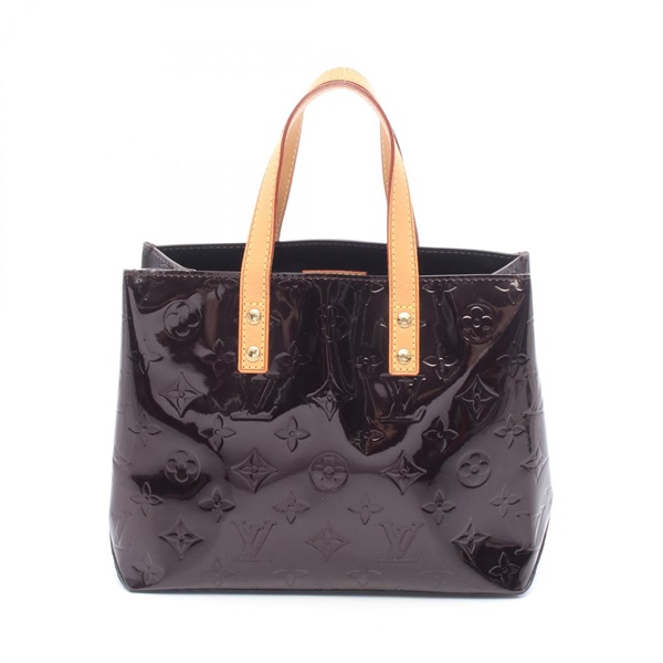 LOUIS VUITTON Lead PM Tote Handbag M91993 Vernis leather Purple Amarante Used LV