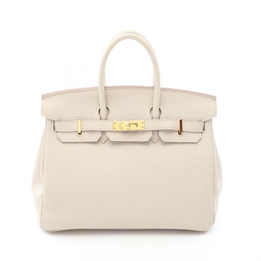 HERMES Birkin 25 Handbag Togo leather Beige Beton GHW Used Women U