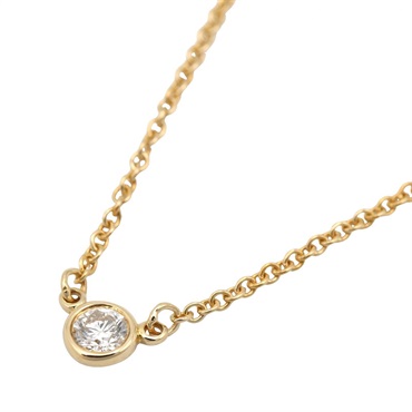 TIFFANY＆CO By the Yard Diamond Necklace Pendant 18KYG Yellow Gold Clear Used