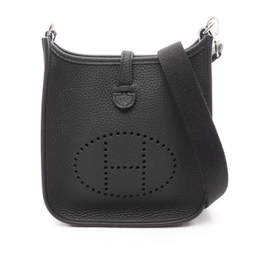HERMES Evelyne Amazon TPM Shoulder Bag Clemence leather Black Used Women K SHW