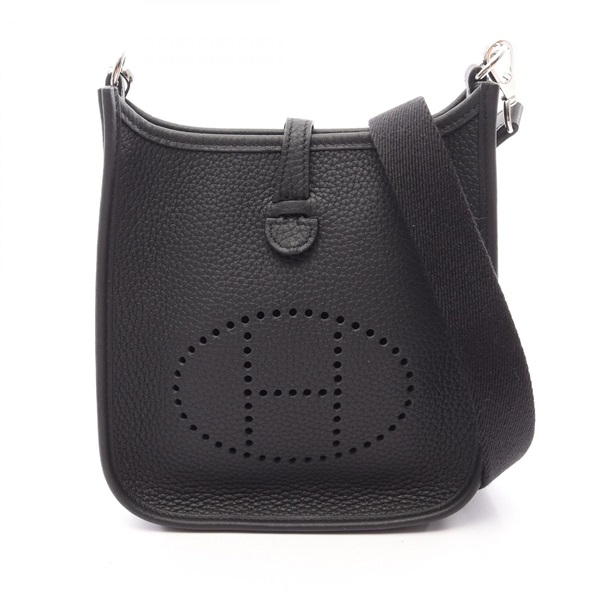 HERMES Evelyne Amazon TPM Shoulder Bag Clemence leather Black Used Women K SHW