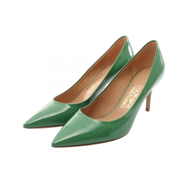 Salvatore Ferragamo Pointed toe Pumps Heels #7 1/2 ZX11942 Patent leather Used