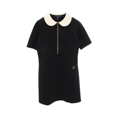 LOUIS VUITTON Technical jersey Dress RW232W Nylon Elastane Black Used Women #40
