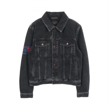 SAINT LAURENT PARIS Denim Jacket Coat cotton Black Used mens size M