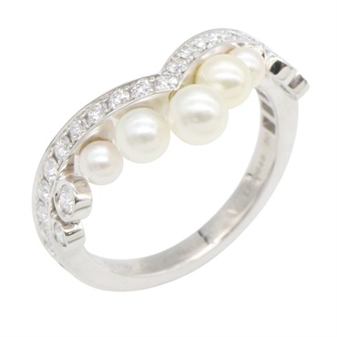 Chaumet Josephine Ring 18KWG White Gold Pearl White Used Women US size #5 #50