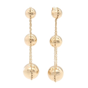 TIFFANY＆CO Hardware Triple Drop Pierced Earrings 18KRG Rose Gold Used Women
