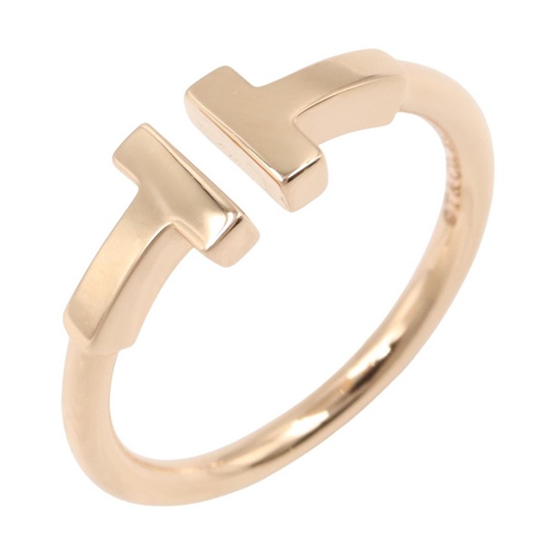 TIFFANY＆CO T Wire Ring 18KRG Pink Rose Gold Used Women US size #5
