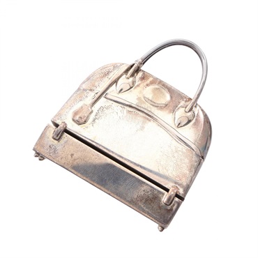 HERMES Bolide Pill Medicine Compact Mini Case SV925 Silver Used Women