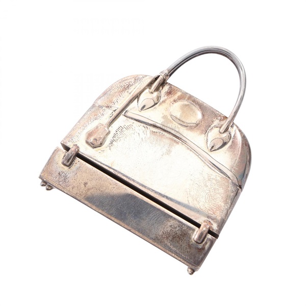 HERMES Bolide Pill Medicine Compact Mini Case SV925 Silver Used Women