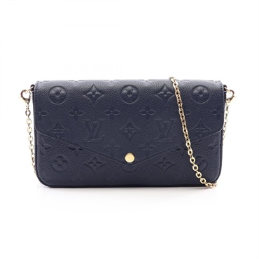 LOUIS VUITTON Pochette Felice chain crossbody Shoulder Bag M83589 leather Noir