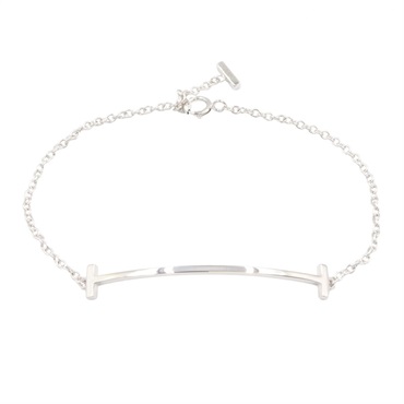 TIFFANY＆CO T Smile Small Bracelet 18KWG White Gold Used Women 15cm