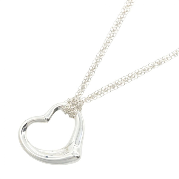TIFFANY＆CO Open Heart Long Necklace Pendant Silver925 Used Women