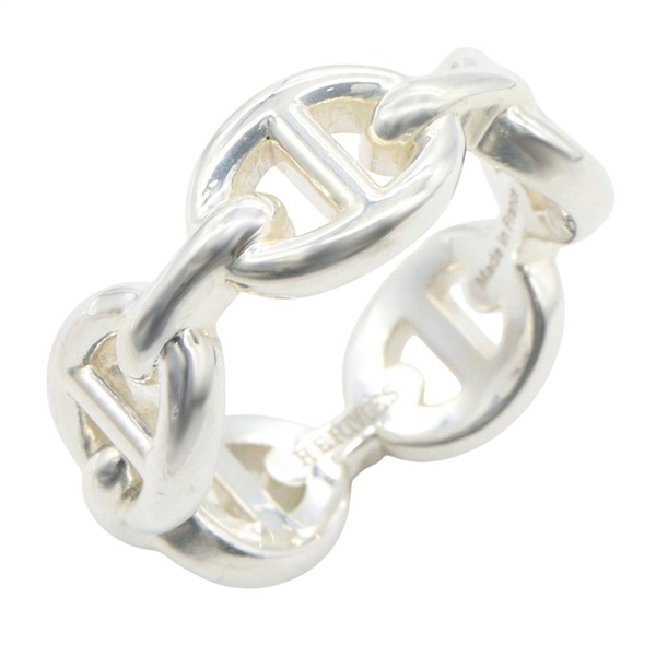 HERMES Chaine dancre Enchainee PM Ring Silver925 Used women US size 4 #48
