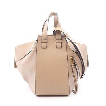 LOEWE Hammock Small Shoulder Crossbody Tote Handbag leather Beige Used Women