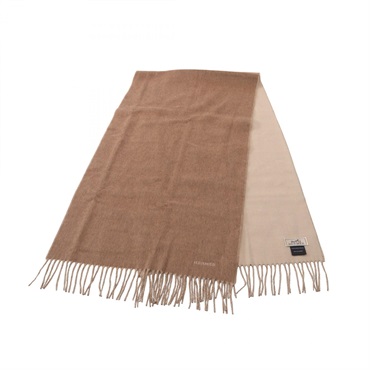 HERMES Recto Verso Scarf Stole Echarpe cashmere Beige Brown Preowned mens