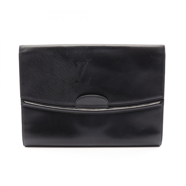 LOUIS VUITTON Opera Business Cutch Bag M63927 Epi leather Black Used mens LV