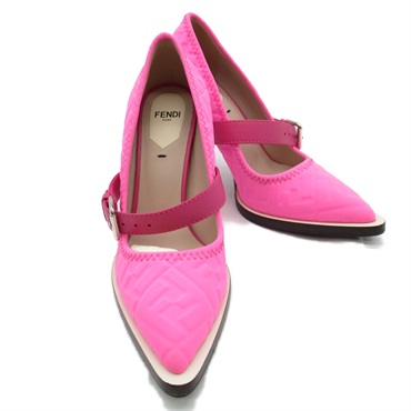 FENDI Prints on Nicki Minaj with belt pumps 188622 canvas Pink Used Women 36 1/2