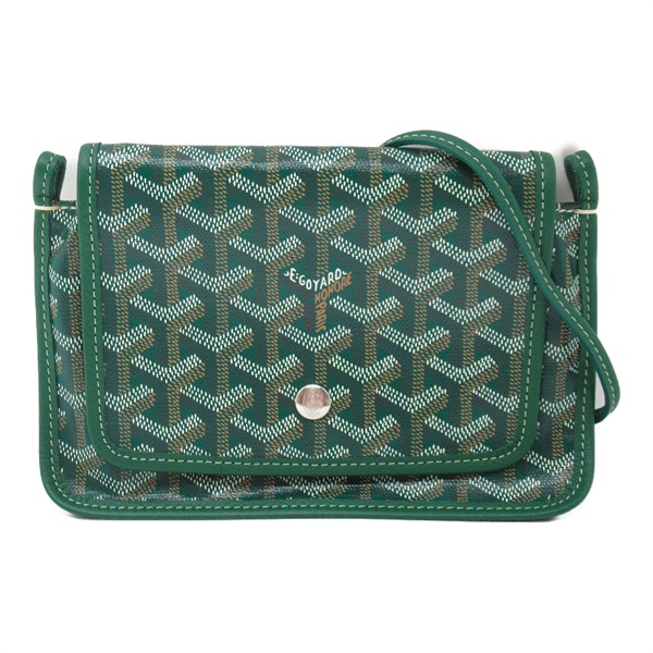 GOYARD Plumet Pouch Wallet Shoulder crossbody Bag canvas Green Used