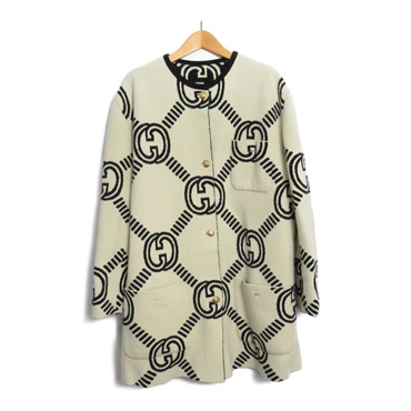 GUCCI Interlocking G wool reversible cardigan S size 678318XKB5T9192 wool Nylon