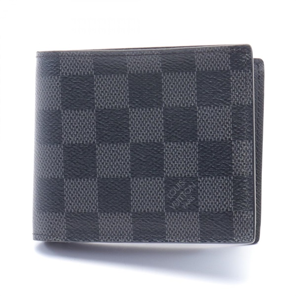 LOUIS VUITTON Portefeuille Marco NM wallet N63336 Damier graphite canvas BK Used