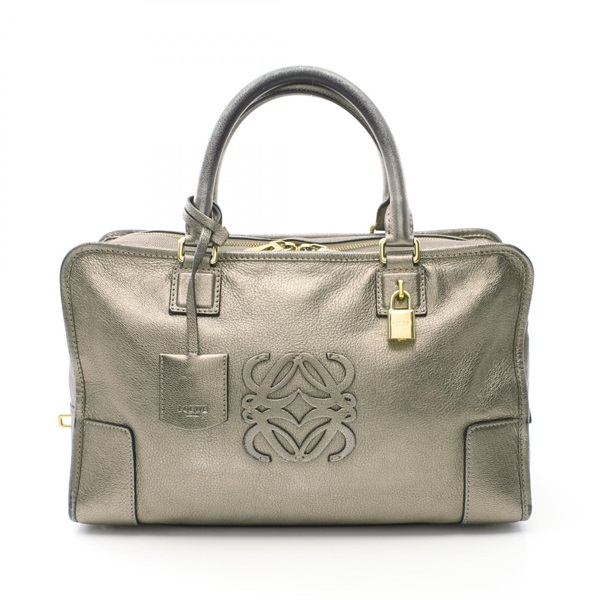 LOEWE Amazona 36 Handbag leather Green Used Women GHW