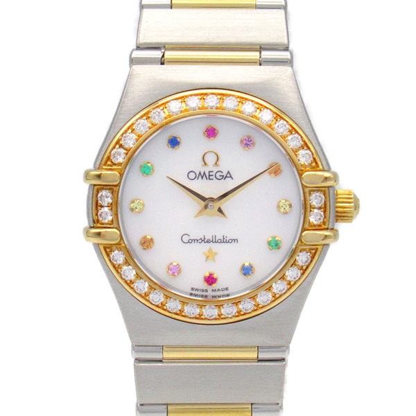 OMEGA Constellation Mini Iris Wrist Watch 1367.79 Quartz K18YG SS Used Women