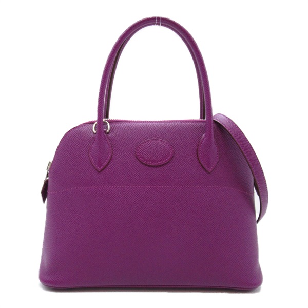 HERMES Bolide 27 Shoulder Hand bag SHW Epsom leather Purple Used Women