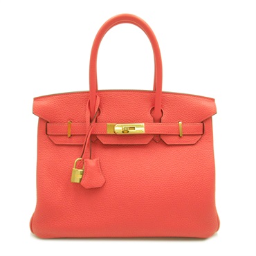 HERMES Birkin 30 Hand bag C Taurillon Clemence Calfskin Rose jaipur GHW Used