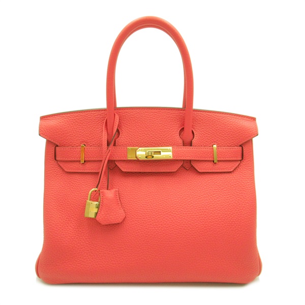 HERMES Birkin 30 Hand bag C Taurillon Clemence Calfskin Rose jaipur GHW Used