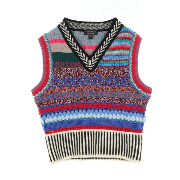 BURBERRY knitwear vest wool cashmere cotton Multicolor Used Women #S/P