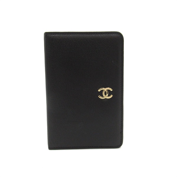 CHANEL agenda Notebook cover Calfskin Black Used COCO